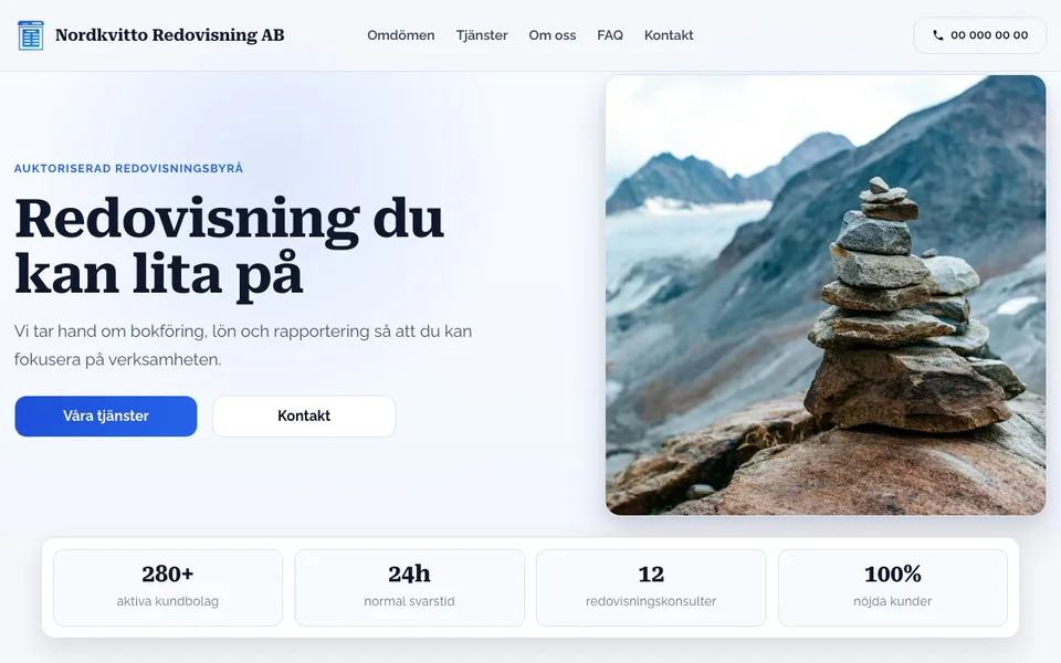 Nordkvitto – demo onepager
