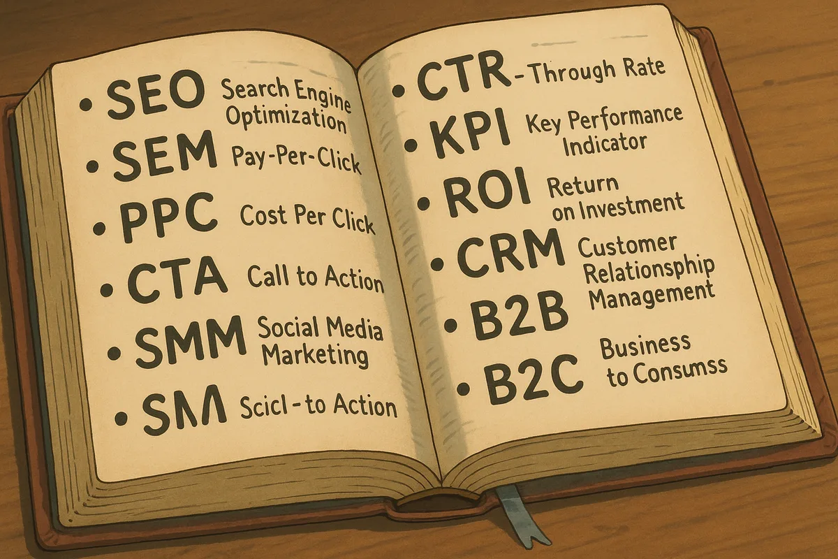 Digital marknadsföring: Ordlista